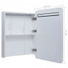 Szafka łazienkowa z lustrem i LED, 60 x 11 x 80 cm