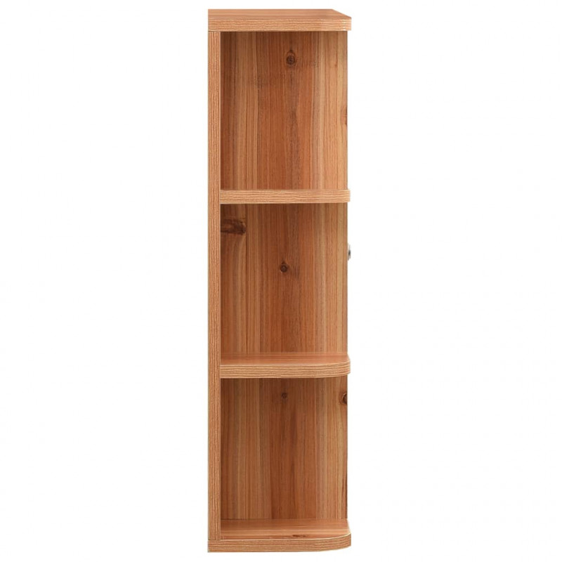 Szafka łazienkowa z lustrem, kolor dębowy, 66x17x63 cm, MDF