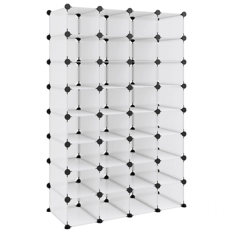 Stojak na buty, przezroczysty, 93x36,5x140 cm, PP