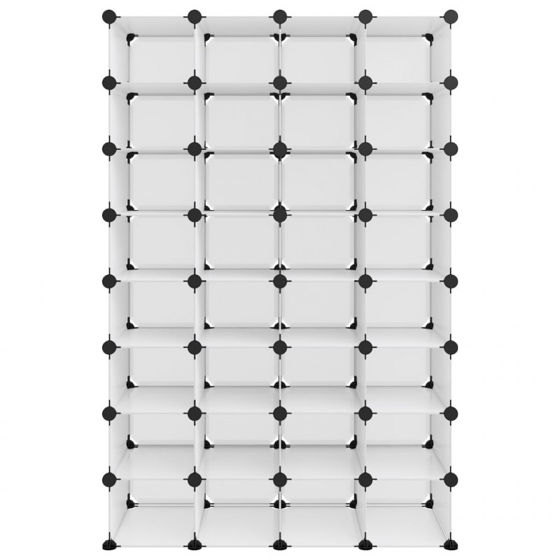Stojak na buty, przezroczysty, 93x36,5x140 cm, PP