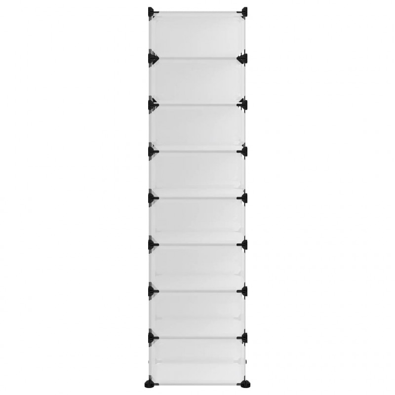 Stojak na buty, przezroczysty, 93x36,5x140 cm, PP