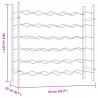 Stojak na 36 butelek wina, biały, metalowy