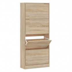 Szafka na buty, dąb sonoma, 63x24x147 cm