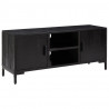 Szafka pod telewizor, czarna, 110x35x48 cm, drewno sosnowe