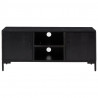 Szafka pod telewizor, czarna, 110x35x48 cm, drewno sosnowe