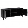 Szafka pod telewizor, czarna, 110x35x48 cm, drewno sosnowe