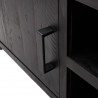 Szafka pod telewizor, czarna, 110x35x48 cm, drewno sosnowe