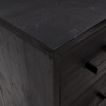 Komoda, czarna, 75x35x70 cm, lite drewno sosnowe