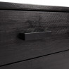 Komoda, czarna, 75x35x70 cm, lite drewno sosnowe