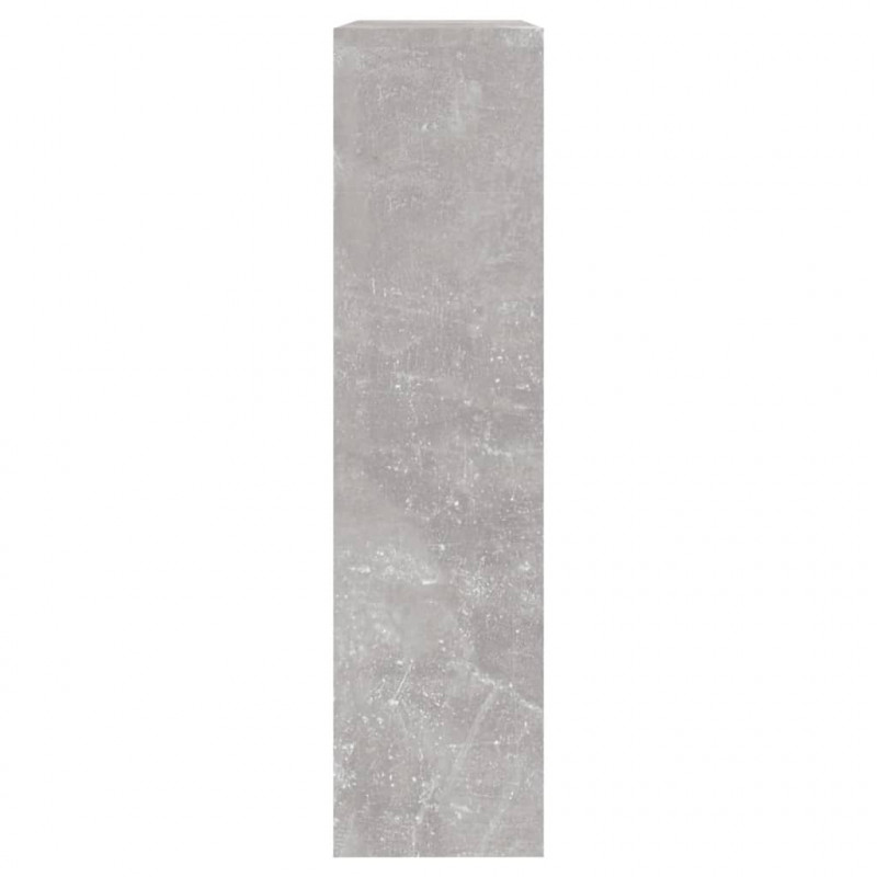 Szafka na buty, lustro i 2 szuflady, szary beton, 63x17x67 cm