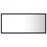 Lustro łazienkowe z LED, czarne, 90x8,5x37 cm, akryl
