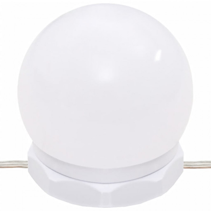 Szafka z lustrem i LED, biała z połyskiem, 60x31,5x62 cm