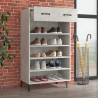 Szafka na buty, szarość betonu, 60x35x105 cm