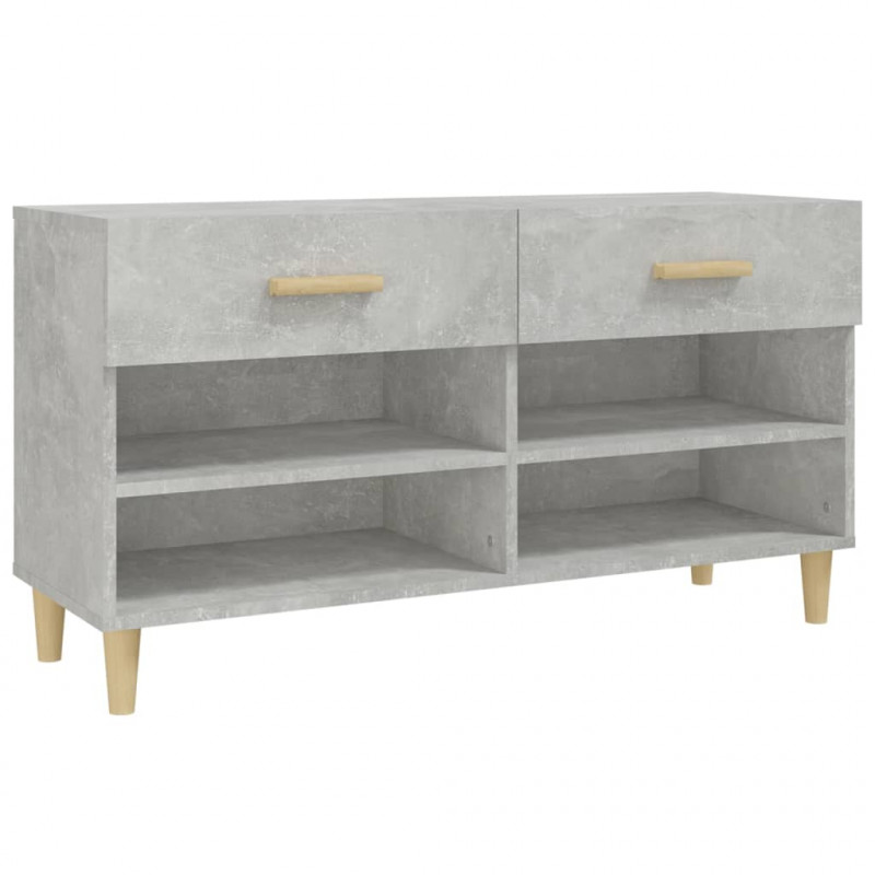 Szafka na buty, szarość betonu, 102x35x55 cm
