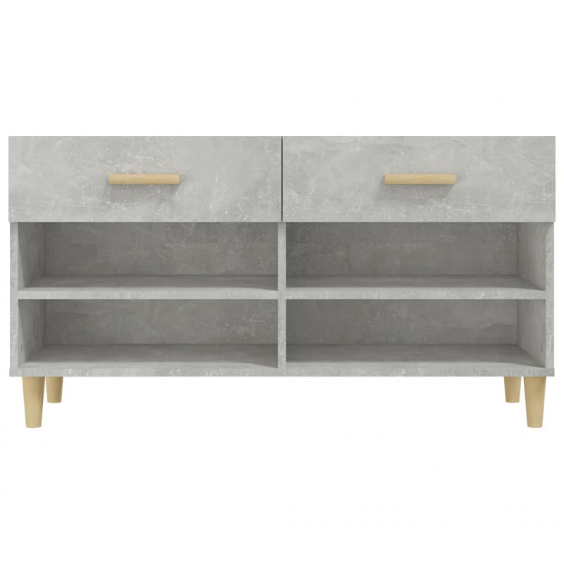 Szafka na buty, szarość betonu, 102x35x55 cm
