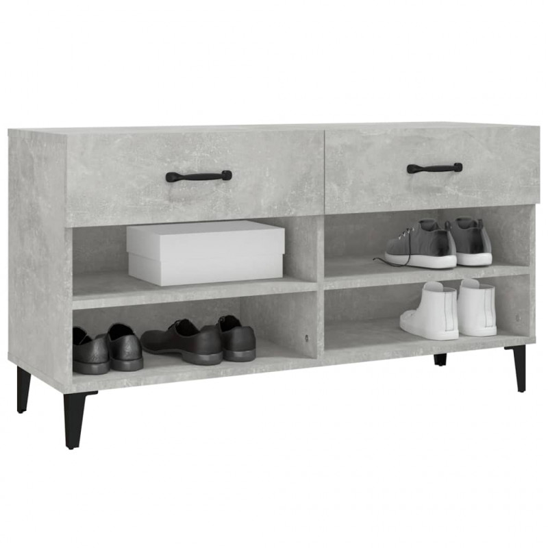 Szafka na buty, szarość betonu, 102x35x55 cm