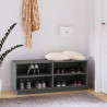 Szafka na buty, szara, 110x34x45 cm, lite drewno sosnowe