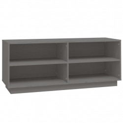 Szafka na buty, szara, 110x34x45 cm, lite drewno sosnowe