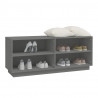 Szafka na buty, szara, 110x34x45 cm, lite drewno sosnowe