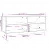 Szafka na buty, szara, 110x34x45 cm, lite drewno sosnowe