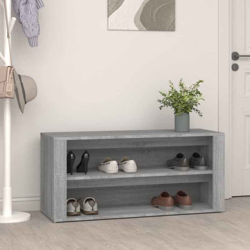 Półka na buty, betonowa szarość, 100x35x45 cm