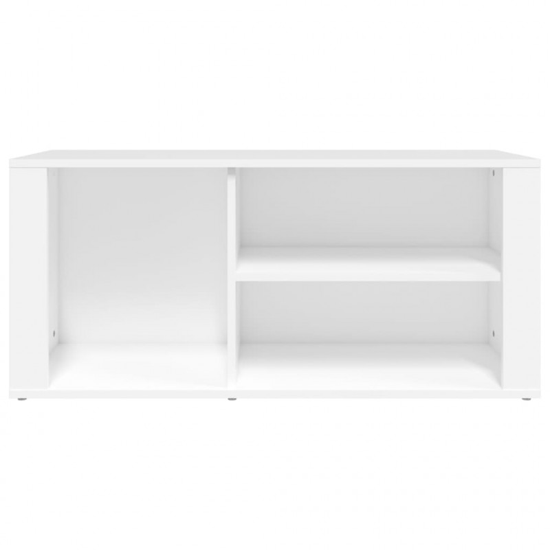 Półka na buty, biała, 100x35x45 cm, materiał drewnopochodny