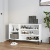Półka na buty, biała, 102x36x60 cm, materiał drewnopochodny