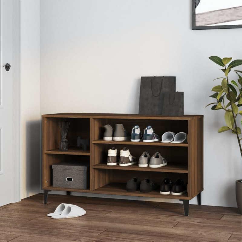 Szafka na buty, brązowy dąb, 102x36x60 cm