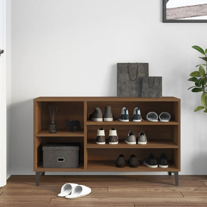Szafka na buty, brązowy dąb, 102x36x60 cm