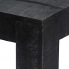 Stół jadalniany, czarny, 140 x 80 x 76 cm, lite drewno mango