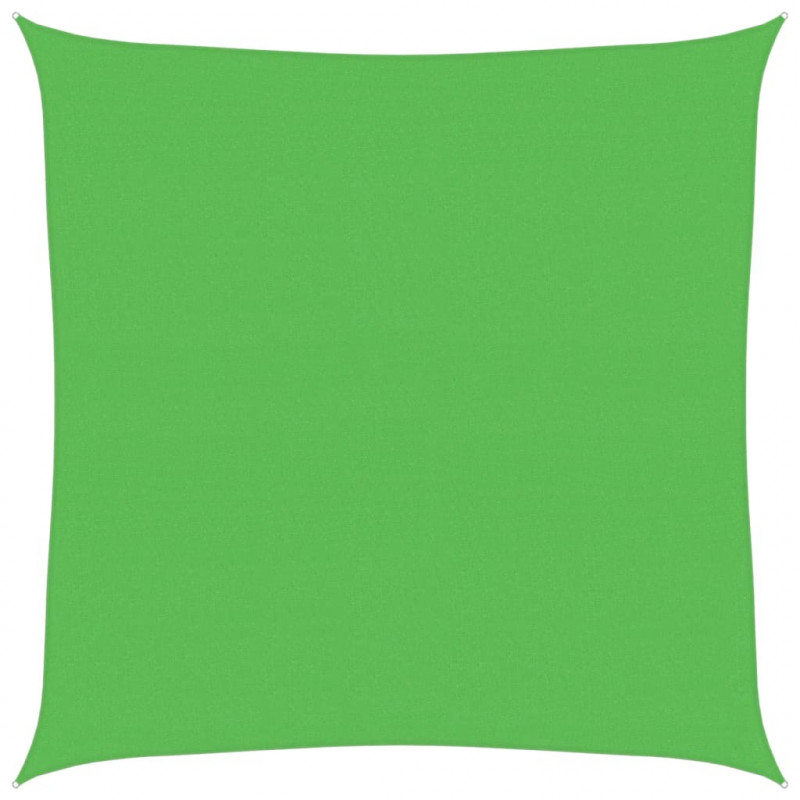 Żagiel przeciwsłoneczny, 160 g/m², jasnozielony, 5x5 m, HDPE