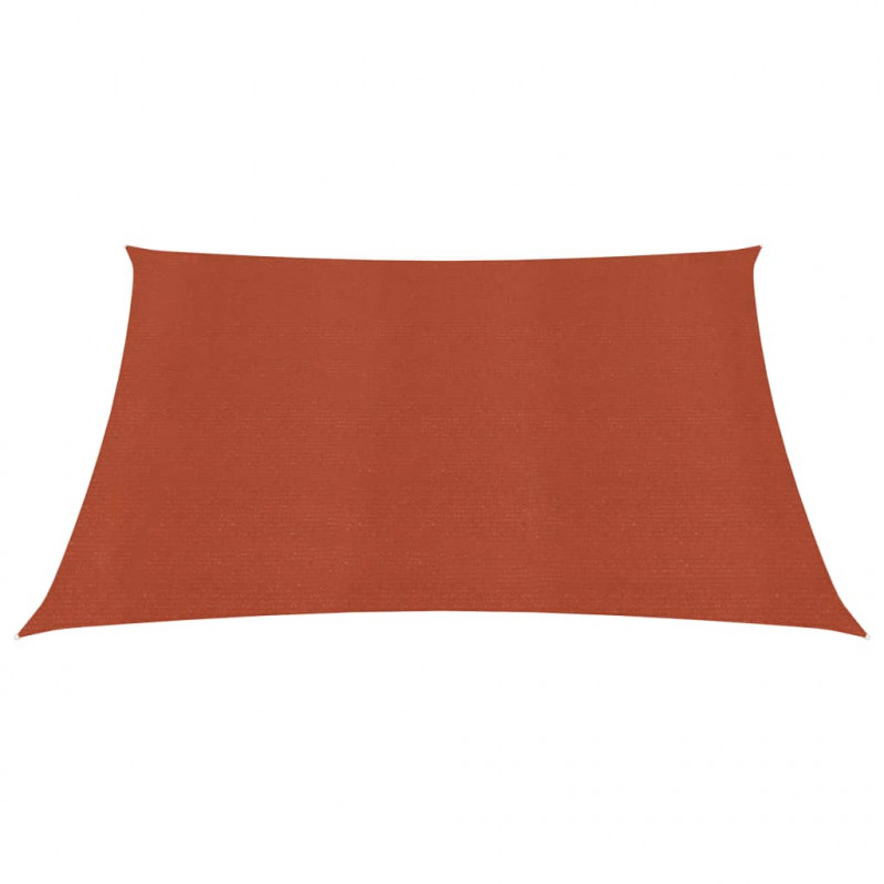 Żagiel przeciwsłoneczny, 160 g/m², terakotowy, 3x3 m, HDPE