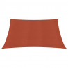 Żagiel przeciwsłoneczny, 160 g/m², terakotowy, 3x3 m, HDPE