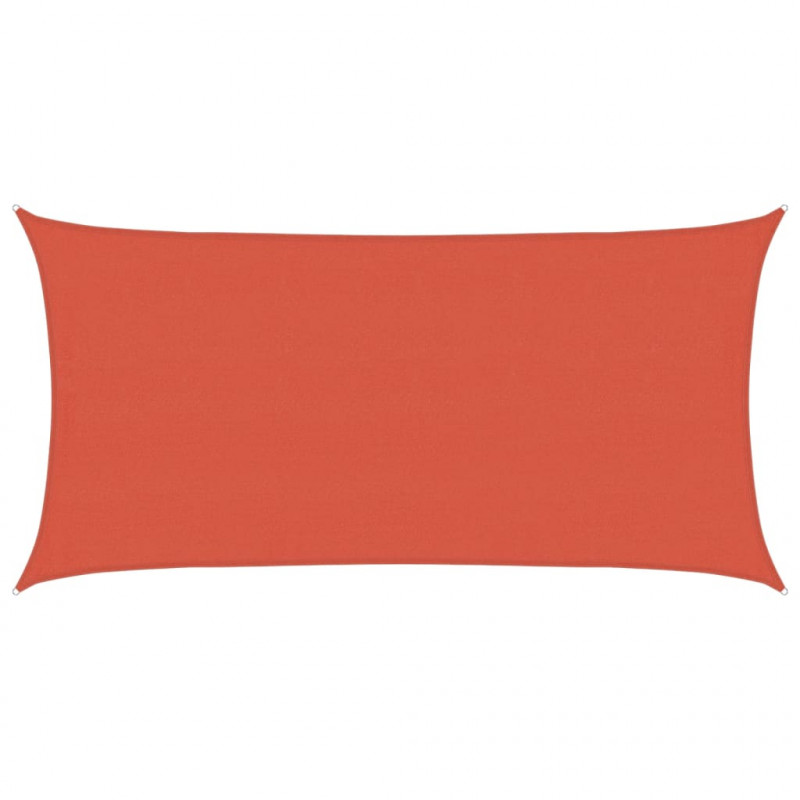 Żagiel przeciwsłoneczny, 160 g/m², terakotowy, 4x7 m, HDPE