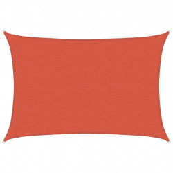 Żagiel przeciwsłoneczny, 160 g/m², terakotowy, 5x7 m, HDPE