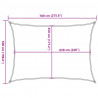 Żagiel przeciwsłoneczny, 160 g/m², terakotowy, 5x7 m, HDPE