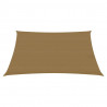Żagiel przeciwsłoneczny, 160 g/m², kolor taupe, 2,5x3 m, HDPE