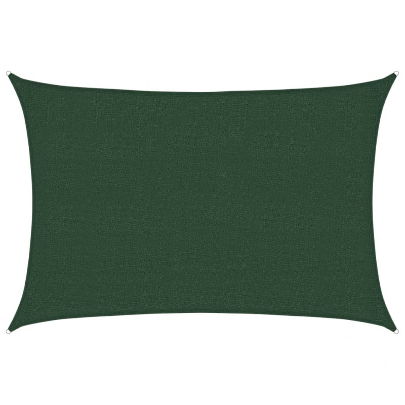 Żagiel przeciwsłoneczny, 160 g/m², ciemnozielony, 2,5x3,5 m