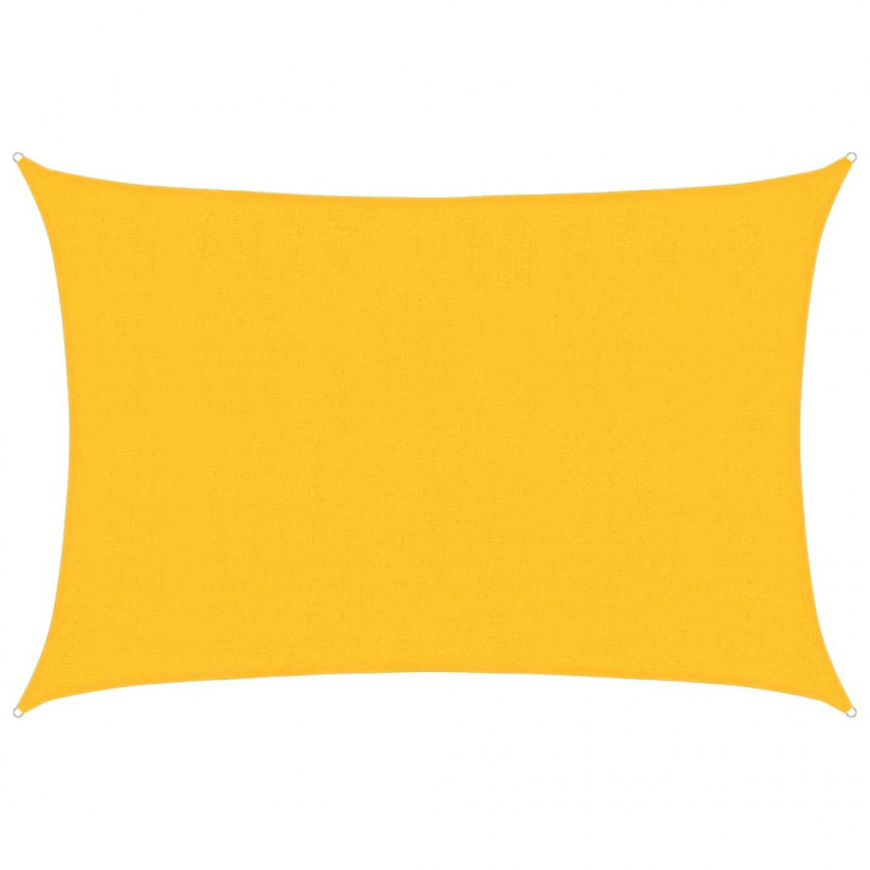 Żagiel przeciwsłoneczny, 160 g/m², żółty, 2,5x3,5 m, HDPE