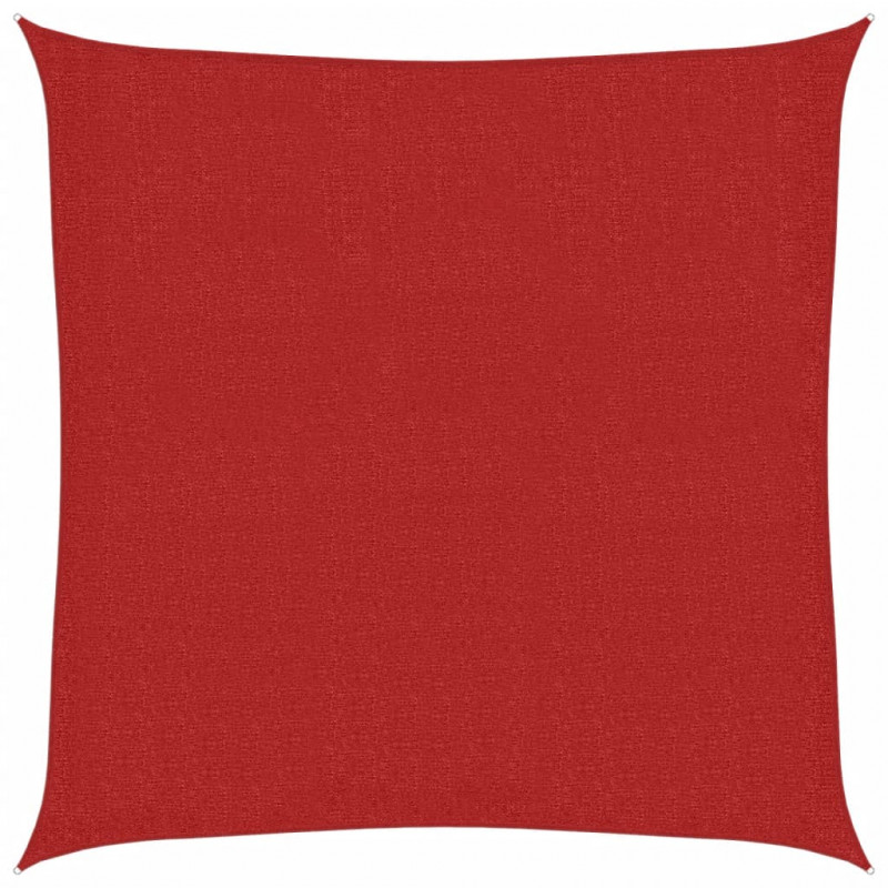 Żagiel przeciwsłoneczny, 160 g/m², czerwony, 3x3 m, HDPE