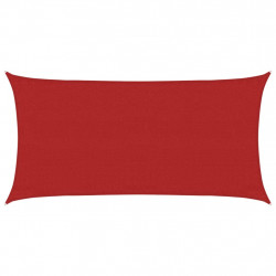 Żagiel przeciwsłoneczny, 160 g/m², czerwony, 3x6 m, HDPE