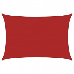 Żagiel przeciwsłoneczny, 160 g/m², czerwony, 5x6 m, HDPE