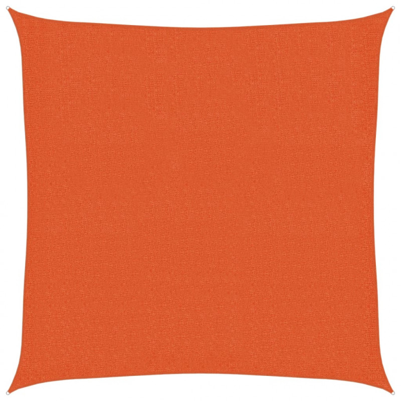 Żagiel przeciwsłoneczny, 160 g/m², pomarańczowy, 3x3 m, HDPE