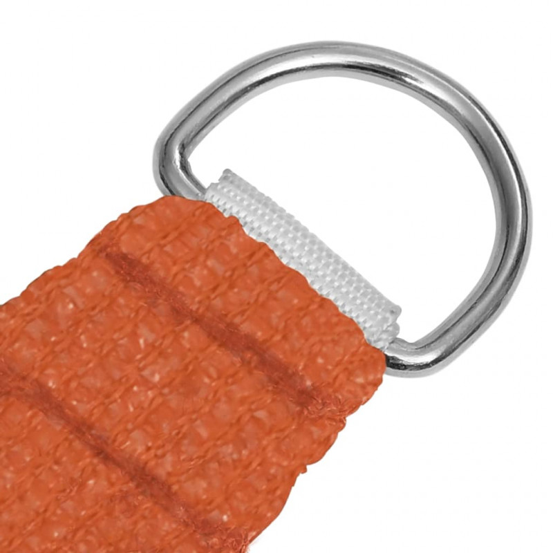 Żagiel przeciwsłoneczny, 160 g/m², pomarańczowy, 3x3 m, HDPE