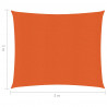 Żagiel przeciwsłoneczny, 160 g/m², pomarańczowy, 3x3 m, HDPE