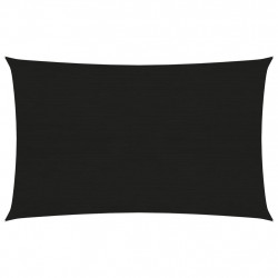 Żagiel przeciwsłoneczny, 160 g/m², czarny, 3x5 m, HDPE