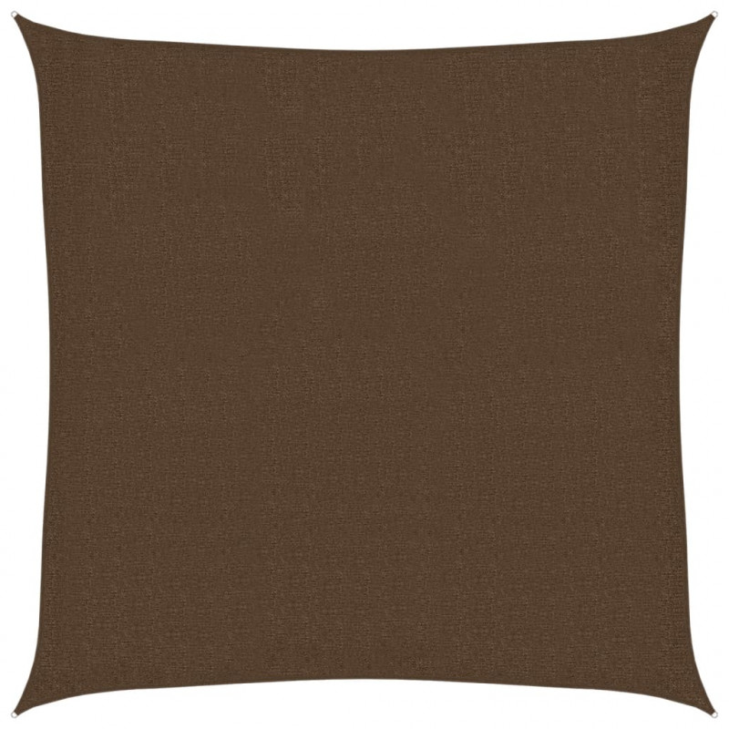 Żagiel przeciwsłoneczny, 160 g/m², brązowy, 3x3 m, HDPE