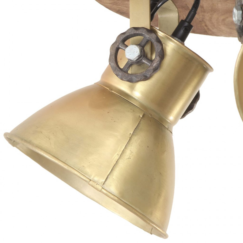 Industrialna lampa sufitowa, 25 W, mosiądz, 42x27 cm, E27