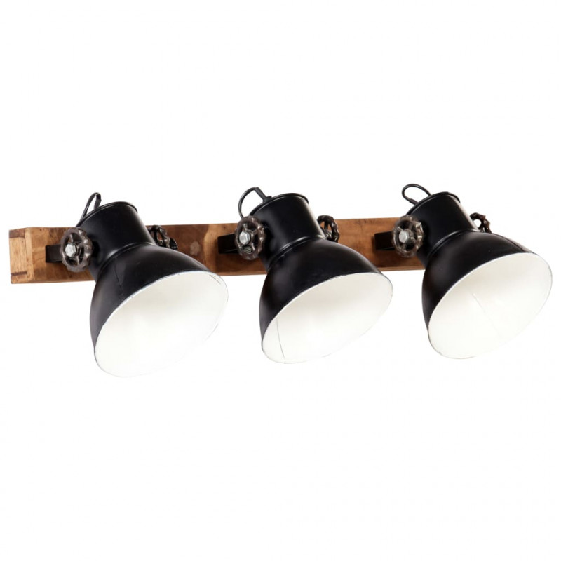 Industrialna lampa ścienna, czarna, 65x25 cm, E27
