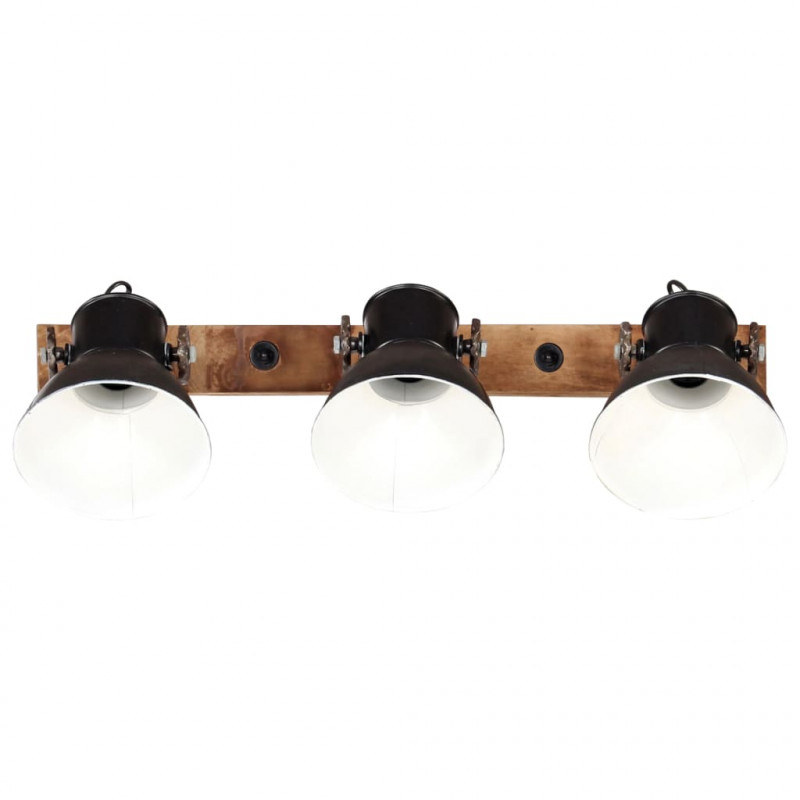 Industrialna lampa ścienna, czarna, 65x25 cm, E27